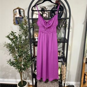 On 34th dress Vibrant Purple Chemise with Ruched Neckline size xs